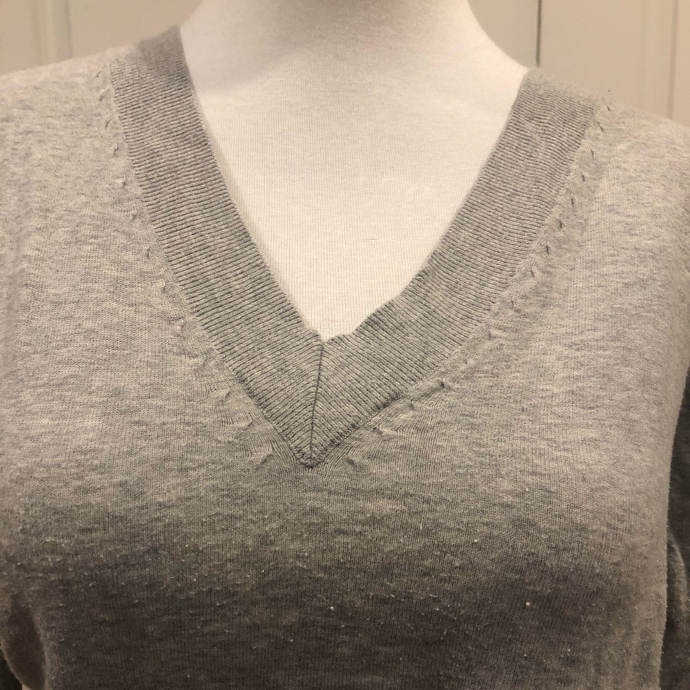 BANANA REPUBLIC Gray Cotton Sweater - Picture 2 of 5